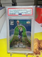 Jamal Murray 2017-18 Donruss Optic All Clear for Takeoff  Lime Green /175 PSA 10