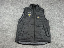 Carhartt Vest Mens Medium Insulated Rain Defender Relaxed Fit Puffer OV2286 Logo