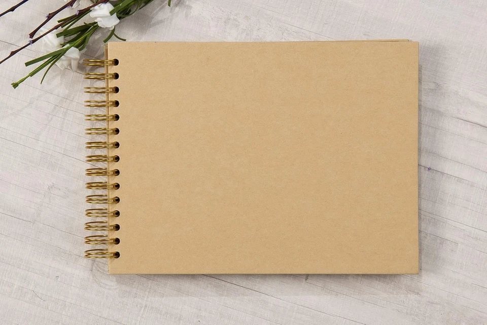 Álbum de fotos álbum de recortes hágalo usted mismo grande de 12,2 X 8,5 pulgadas 80 páginas chatarra de papel Kraft grueso Foto 2 de 4