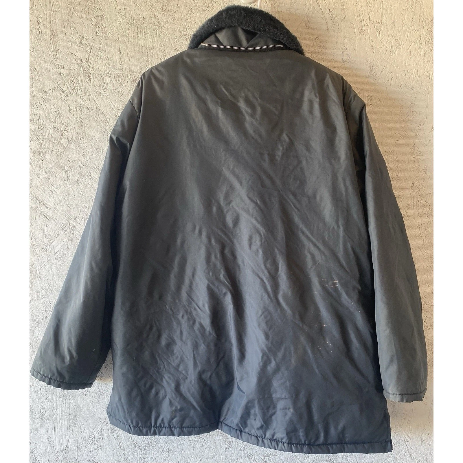 VTG Timber King Waist Flight Jacket Navy Mens Large Rare!! FREE SHIPPING - product detail image 13
