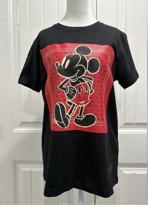 Coach Mickey Mouse F59232 E1685 Ladies Small Rare Limited Edition Black T Shirt