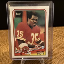 Topps 1988 Christian Okoye Rookie Base Set #363 Kansas City Chiefs Card. rookie card picture