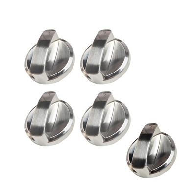 #ad #ad 5 Pack Wolf Stove Knobs Replacement Stainless Steel Gas Cooktop Control Knobs US $44.71