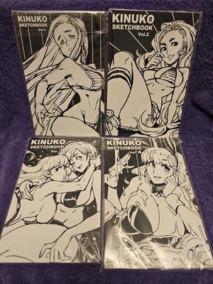 Kinuko Sketchbook Art Book Vol 1 2 3 4 Lot Mega64 Mariel Cartwright Mega 64