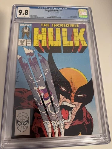 Incredible Hulk #340 Feb 1988 Wolverine Todd McFarlane CGC (9.8) Near Mint/Mint