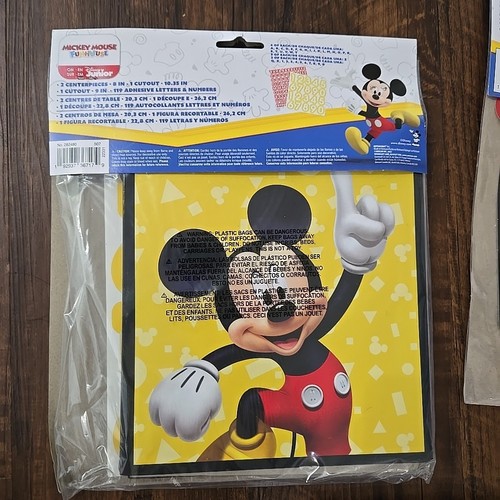 Mickey Mouse Birthday Party Supplies Combo Banner , Photo Garland & Table Decor - Picture 9 of 16