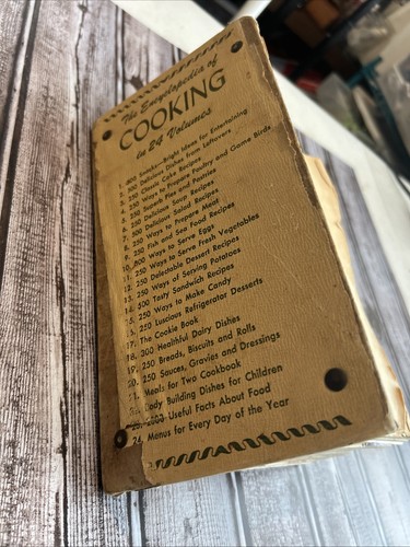 Vintage The Encyclopedia Of Cooking in 24 Volumes 1952 - Foto 2 di 13