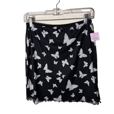 Wild Fable Skirt Women's Medium Butterfly Mini Ruffle Lined Pull On NWT