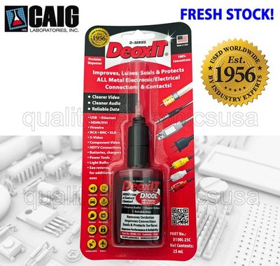 DeoxIT 100% Solution 25ml Needle Dispenser D100L-25C  2025 FRESH STOCK CAIG LABS