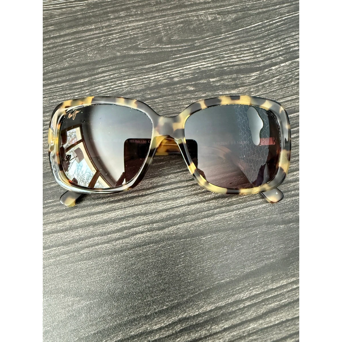 Maui Jim Lani Polarized Yellow & Black Spotted Rectangular Sunglasses(55.5•17) maui jim lani products for sale | eBay main image 2