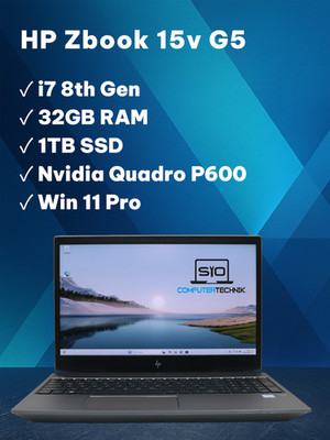 HP Zbook 15v G5 i7-8th 32GB RAM 1TB SSD NVMe NVIDIA Quadro P600 FULL HD