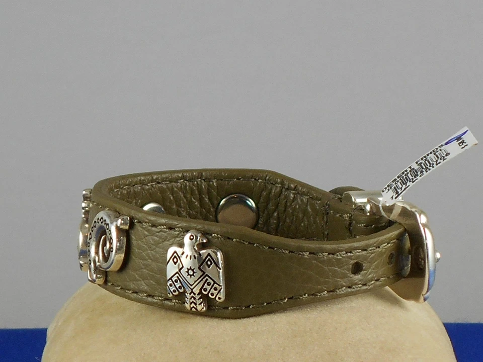 Pulsera Brighton Plateada Verde Oliva DESERT FRIENDS Muñequera Bandit Foto 3 de 4