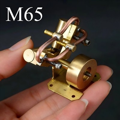 M65  Mini Dampfmaschine V2 Miniatur 2-Zylinder Schwenkmotor Eigenbau Bausatz Modell Power