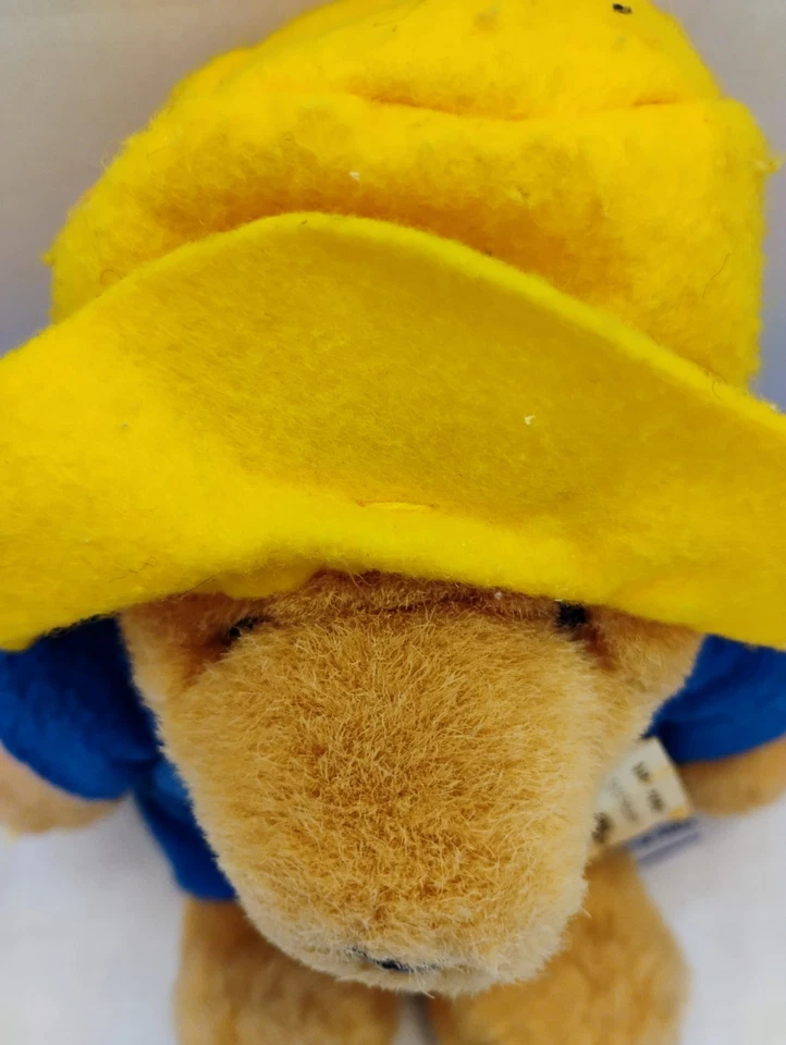 De colección 1988 Oso Paddington Peluche Juguetes Edén Sombrero Amarillo Abrigo Azul Con Etiqueta Foto 4 de 4