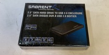 Sabrent EC-UST25 2.5" SATA to USB 2.0 External Hard Drive Enclosure, Black "B7D"