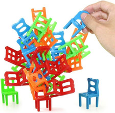 Stacking Chairs Game Family Board Balancing Toys Games for Kids (18 Chairs Toys