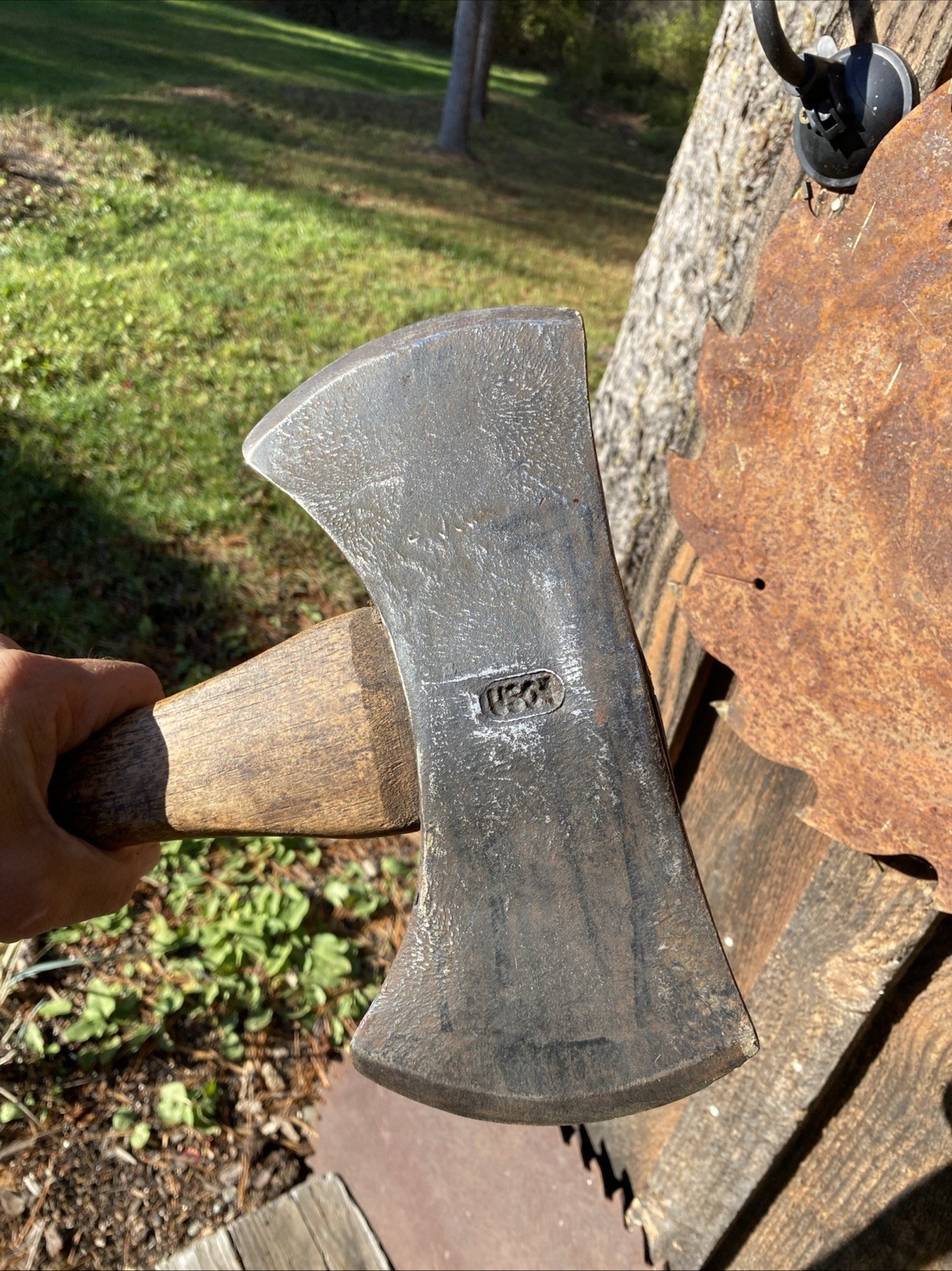 Vintage Woodings Verona US95 Double Bit Axe Solid Handle