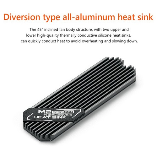 Dissipatore di calore Ultrathin M.2 SSD M2 2280 disco rigido a stato solido dissipatore di calore alluminio5662 - Foto 7 di 10