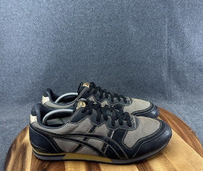 Asics Ultimate Tiger Men s Size 12 Gold Gray Suede Mesh Lace Up Sneakers Shoes