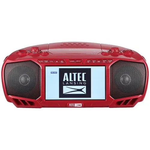 Altec Lansing 7 in. TV Streaming and Bluetooth Boombox, Torch Red