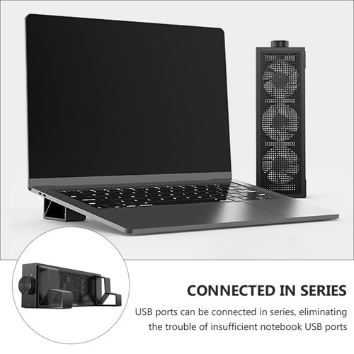 Laptop Radiator Cooling Rack USB Powered Notebook Cooler Adjustable Stand - Zdjęcie 2 z 12