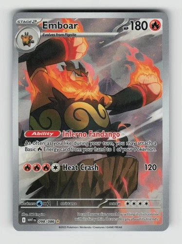 Emboar Illustration Rare SV: White Flare 098/086 NM