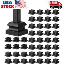 Iron Baluster Shoes Stair Flat Shoe with Screw for 1/2 Inch Square Scroll Basket