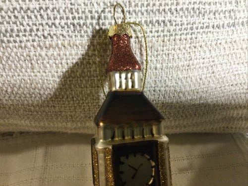 Vintage Big Ben mundgeblasenes Glas Glitzer Weihnachtsschmuck London England Großbritannien UK 🇬🇧 - Bild 9 von 17