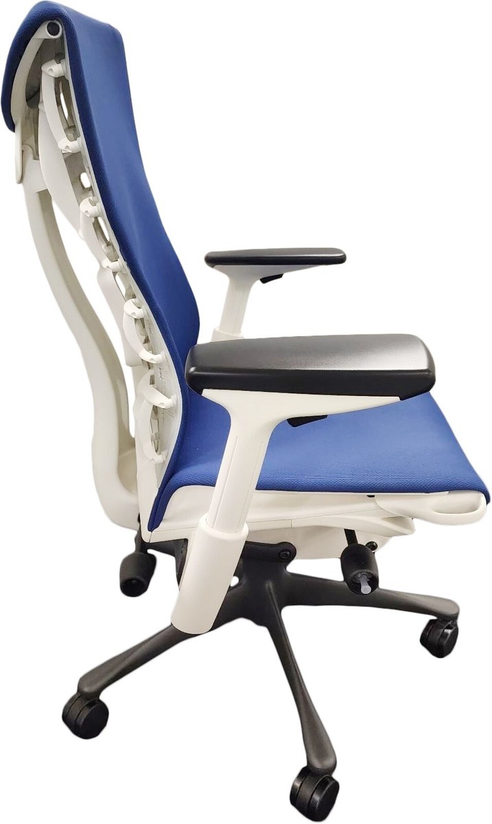Herman Miller Embody Chair - Berry Blue Rhythm White Frame-2019