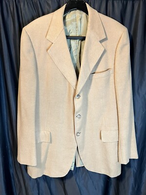Vintage Sterling & Hunt Mens 100% Camels Hair Jacket Brown Size 46