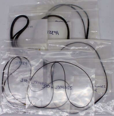 Twelve (12) New Miscellaneous Size MXL-Mini Extra Light Synchronous Timing Belts