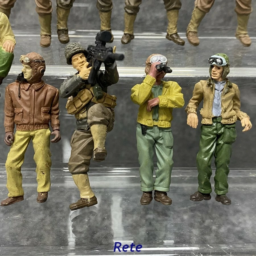 8pcs 2.5'' Forces of Valor WWII German Cavalry US Infantry Soldier Figures - Image 3 of 4