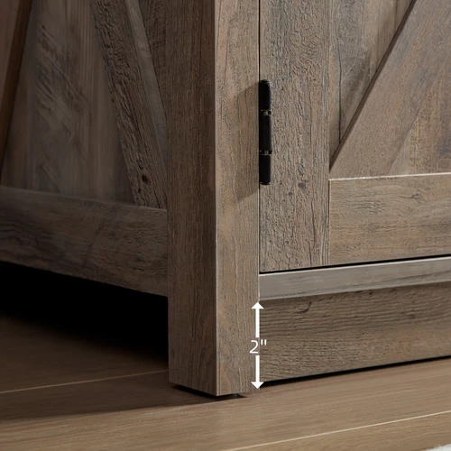 Modern Farmhouse Barn door TV Media Stand Entertainment Console TV Up to 65" - Picture 9 of 11