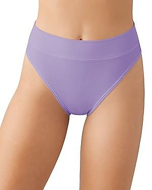Wacoal Women's Purple Rose Balancing Act Ribbed Hi-Cut No-Pinch Briefs Size S