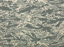 ABU TIGER STRIPE MILITARY CORDURA 500D NYLON WATERPROOF COATED DWR FABRIC 60" W