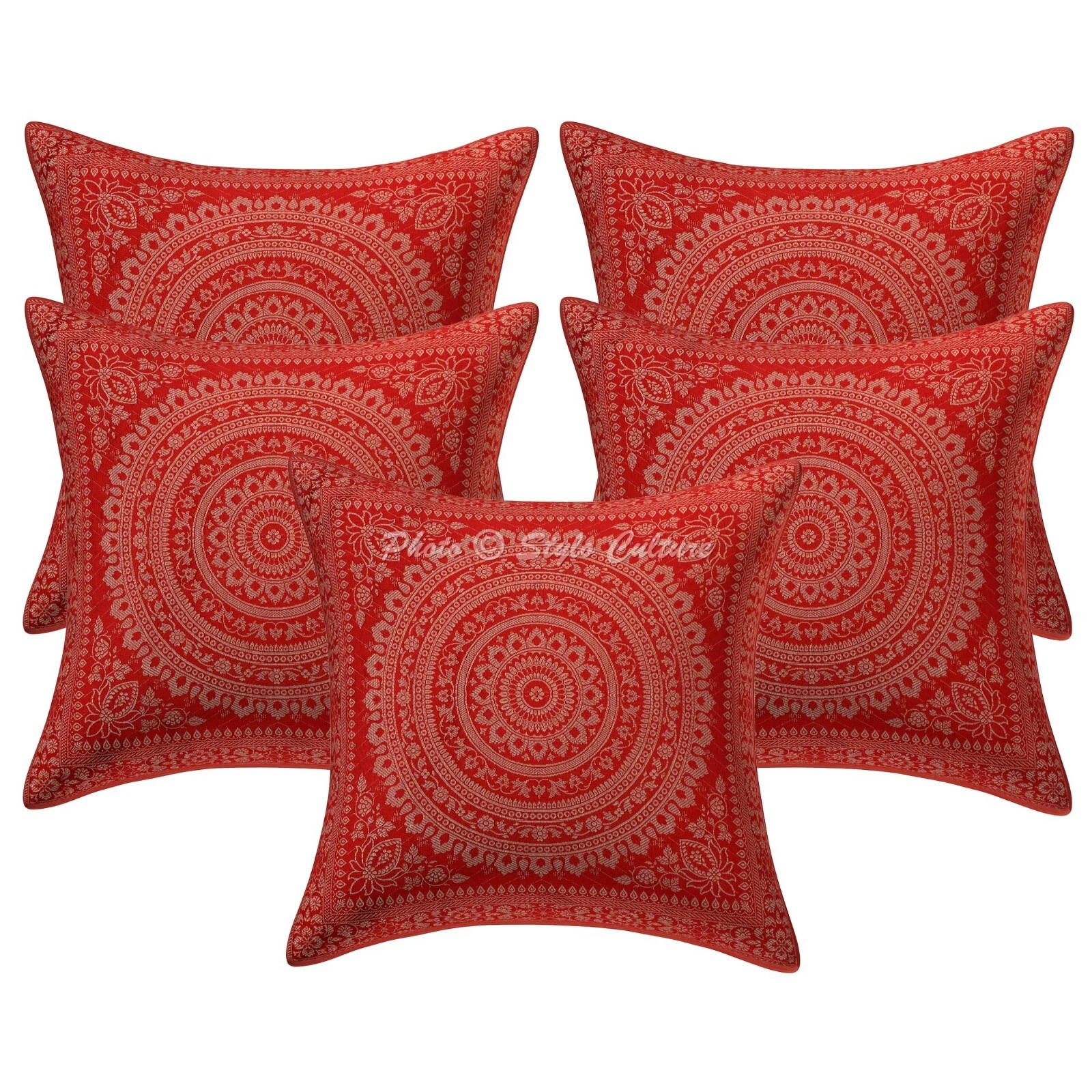 Home Decor Pillow Cover Brocade Jacquard Bohemian Cushion Cover Throw 40 x 40 cm