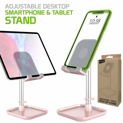 Adjustable Desktop Smartphone and Tablet Stand Heavy Duty - Pink