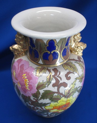 MAGNIFICENT AMERICAN SATSUMA 13"H VASE SIGNED M. McGROREY ONE OF A KIND - Picture 2 of 10