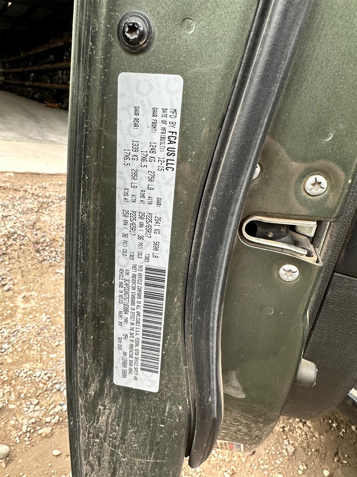 Used Rear Right Door Glass Rear fits: 2016 Dodge Journey privacy tint Rear Right