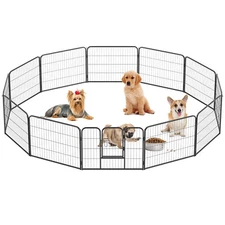 Dog Playpen Indoor 24/32/40 inch Height 2/4/6/12 Pannels Dog Pen Exercise Pen