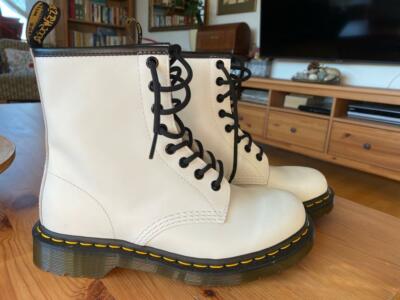 Dr. Martens 1460 Smooth Leder-Stiefel - Schwarz, EU 38 Neu weiss 11822100