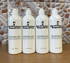 4PK SHAVING GEL 16 OZ MADE IN USA LATHER FREE GENTLEMEN REPUBLIC