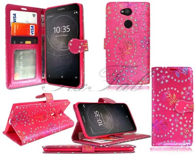 Custodia Flip In Similpelle Per Sony Xperia L2 Con Portafoglio E Tasche - Vari Colori