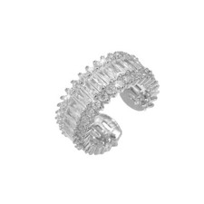 Full Diamond Open Mouth Ring Fashion Women's Starry Sky Ring