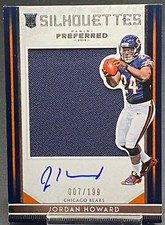 2016 PREFERRED SILHOUETTES ROOKIE MATERIAL AUTO JORDAN HOWARD BEARS  #ED 7/199