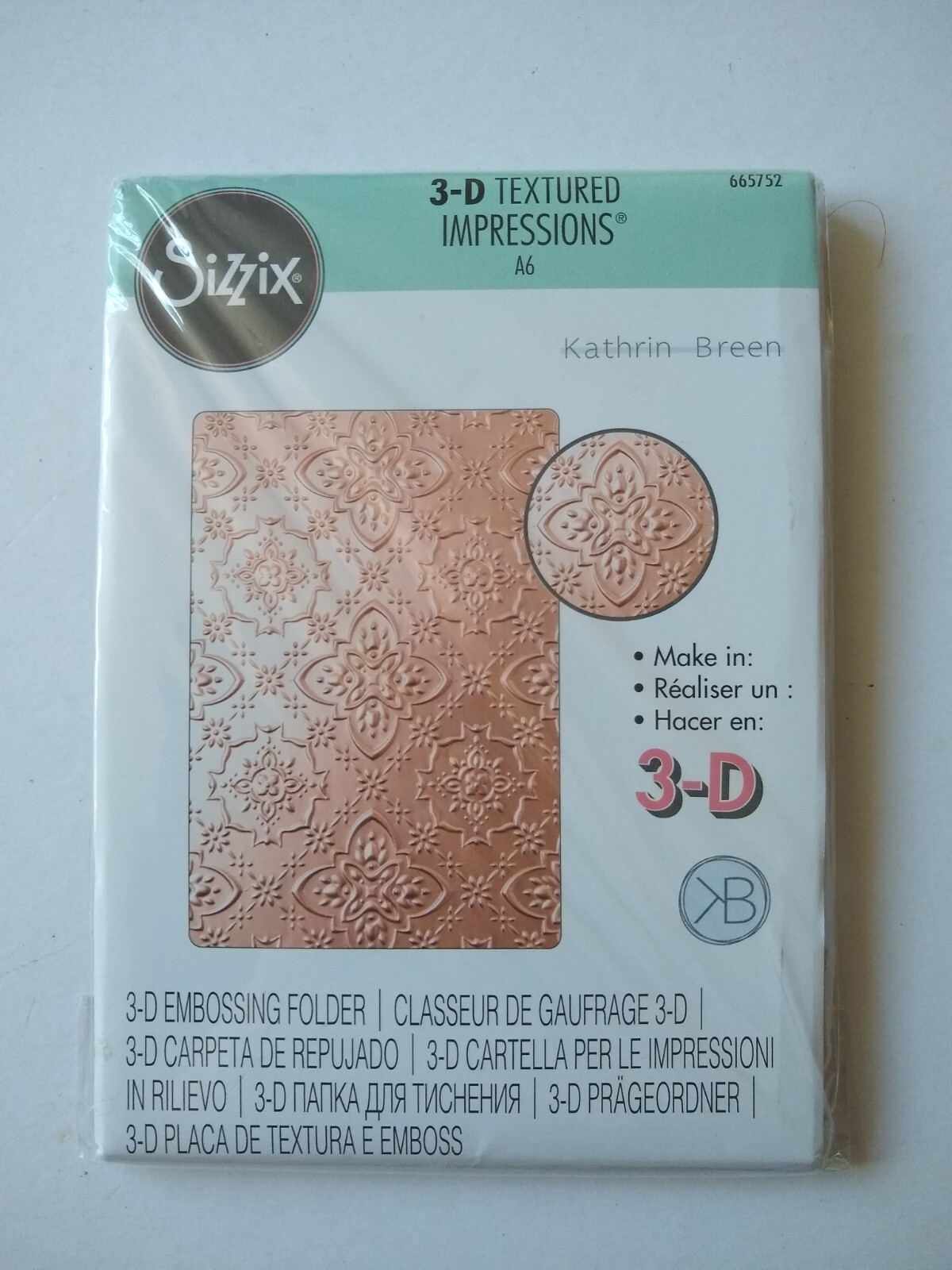 Sizzix 3D Embossing Folder Textured Impressions A6  Ornamental Motif  665752