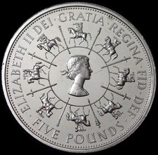 UK 5 Pounds 1993 Elizabeth II Coronation Jubilee Proof Coin WCA 9982