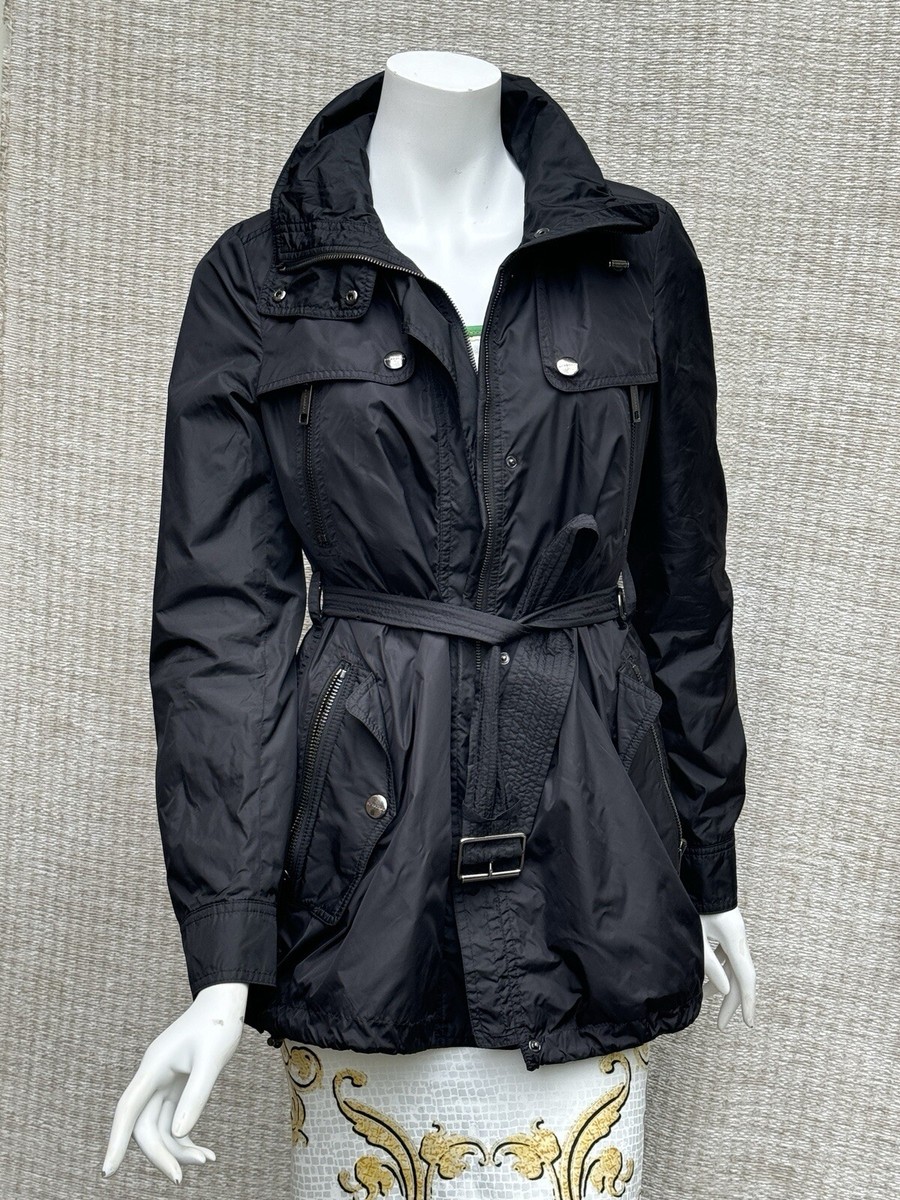 Burberry Brit Women's Size 6 US Black Nylon Rain Hoodie