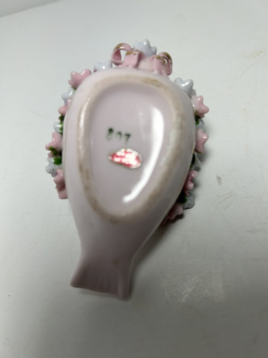 Vintage Small Glass Swan With Flowers Made In Japan 807 Stamped | eBay