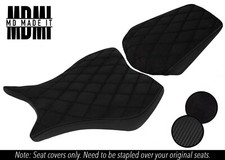 ADATTO PER HONDA CBR 1000 RR 08-11 SET COPRISEDILI VINILE SCAMOSCIATO PERSONALIZZATI DSG3 NERO ST